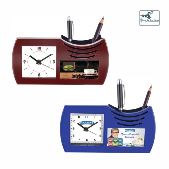 Table Clock with Pen Stand