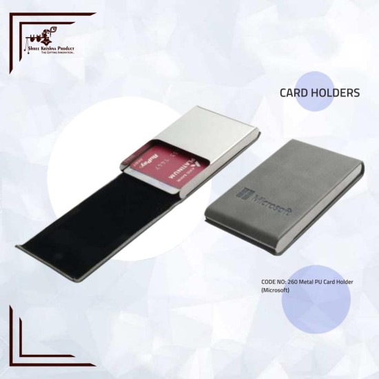 Metal PU Card Holder