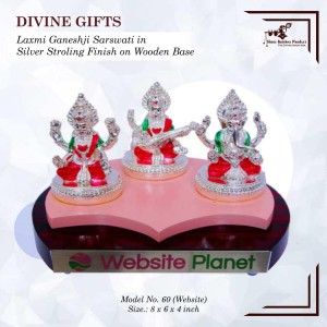 Ganeshji Polystone on Wooden Base