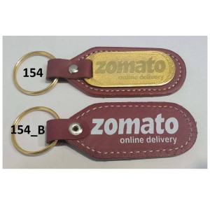 Metal Leather Patta Golden Key Chains